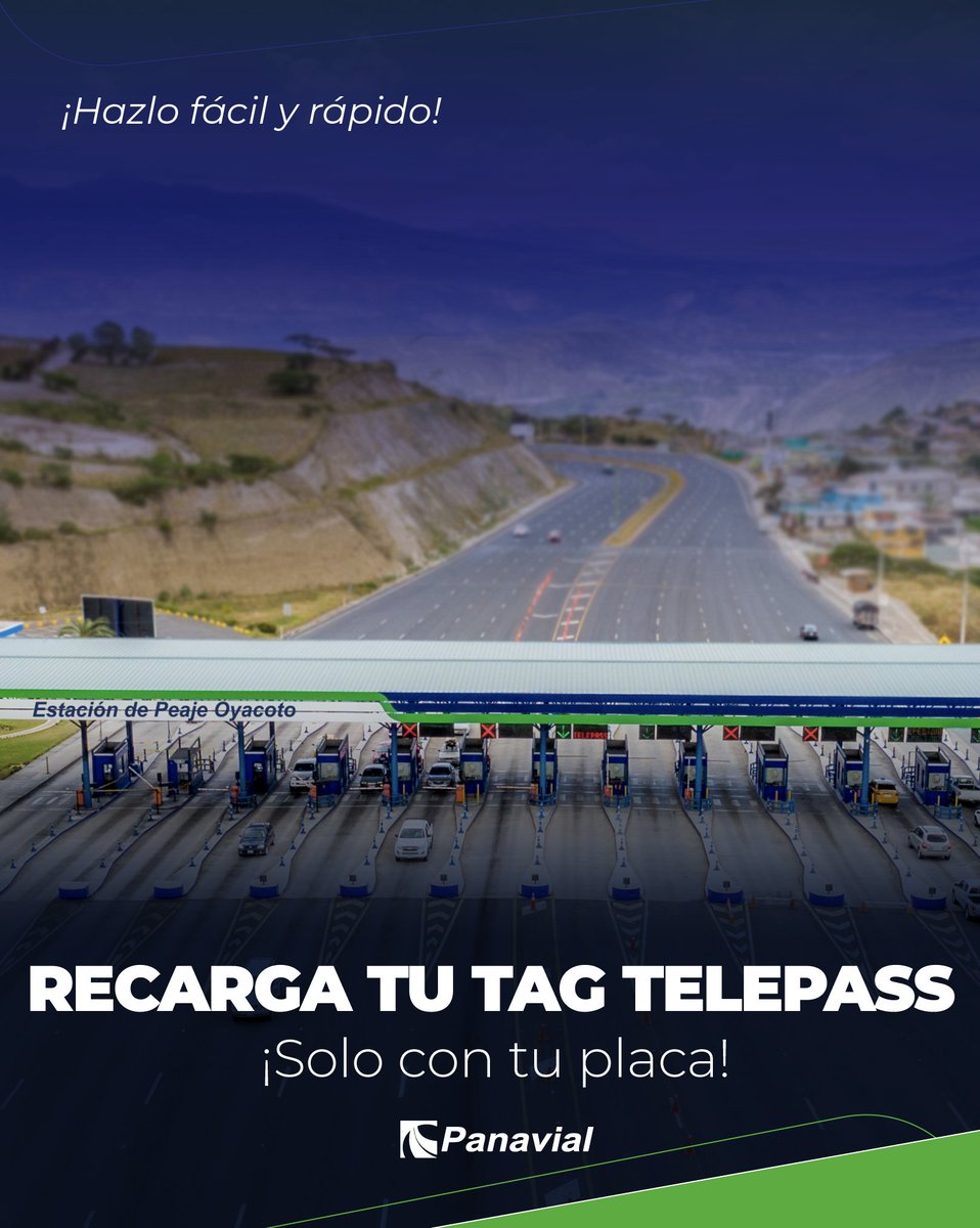 Panavial_ec's tweet image. Recuerda que si tienes varios vehículos y necesitas recargar tu tag Telepass ¡Solo ingresa la placa de cualquier vehículo de tu flota en tu cuenta ! La recarga es a la cuenta, no a la placa.📍Contamos con múltiples puntos de recarga disponibles, ¡hazlo fácil y rápido! #Telepass