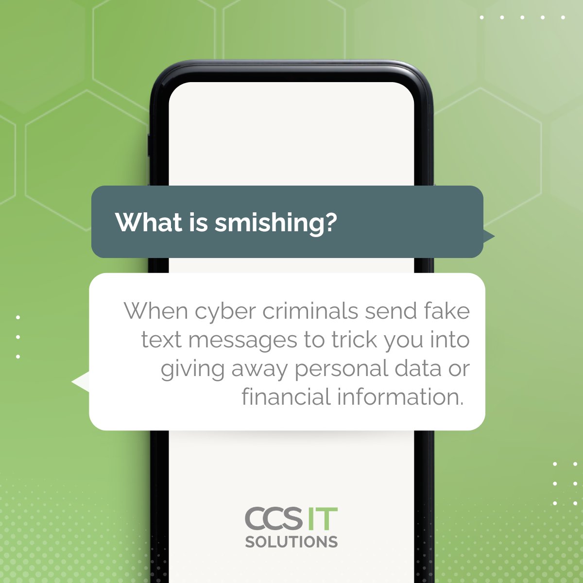 Heard of #Smishing? Cyber criminals send fake text messages to trick you into giving away personal or financial information. Make sure your team is aware - even on personal devices. 

Want to explore putting cyber policies and cyber training awareness in place? Get in touch.