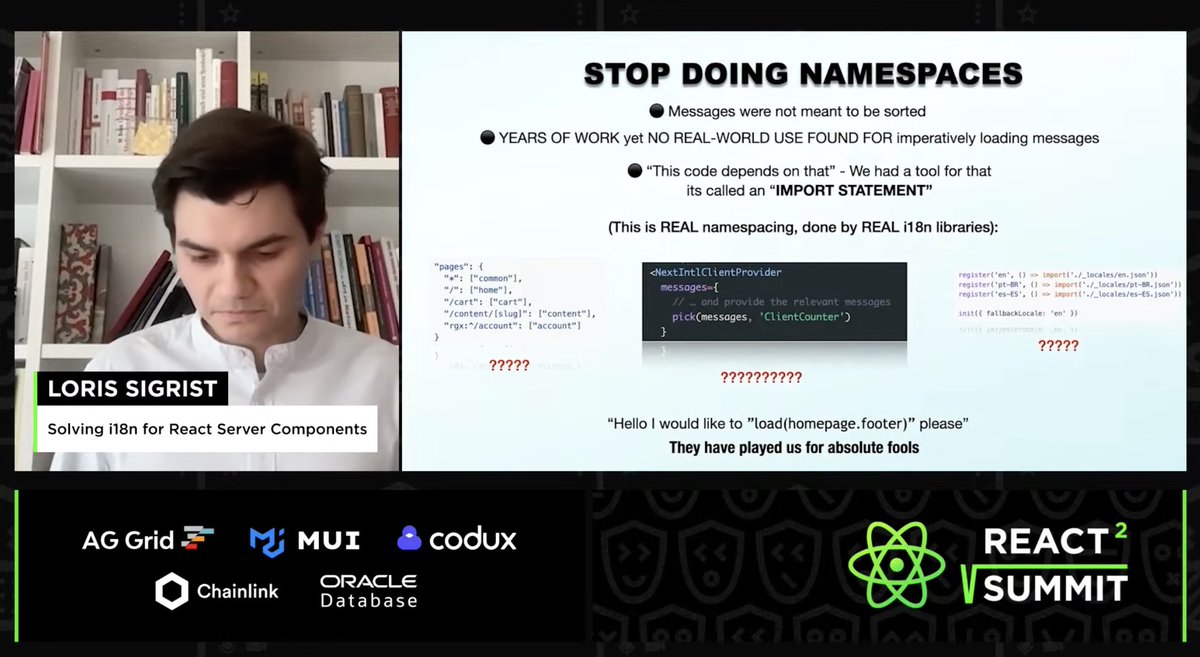 iflashlord's tweet image. Solving i18n for React Server Components #reactsummit #react #ServerComponents #i18n