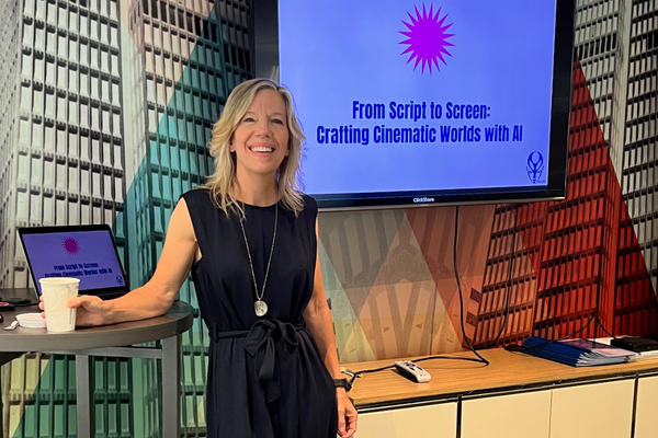 enigsu's tweet photo. Atlanta Tech Week 2024 featured many leaders in #technology and #eniGSU was there. @georgiastateuniversity @elizabethstricker contributed to the hot topics surrounding AI and did not hold back...the room of film and script writers were captivated. 
#ATW24 #TheStateWay #CMII https://t.co/dRuVaNebgb