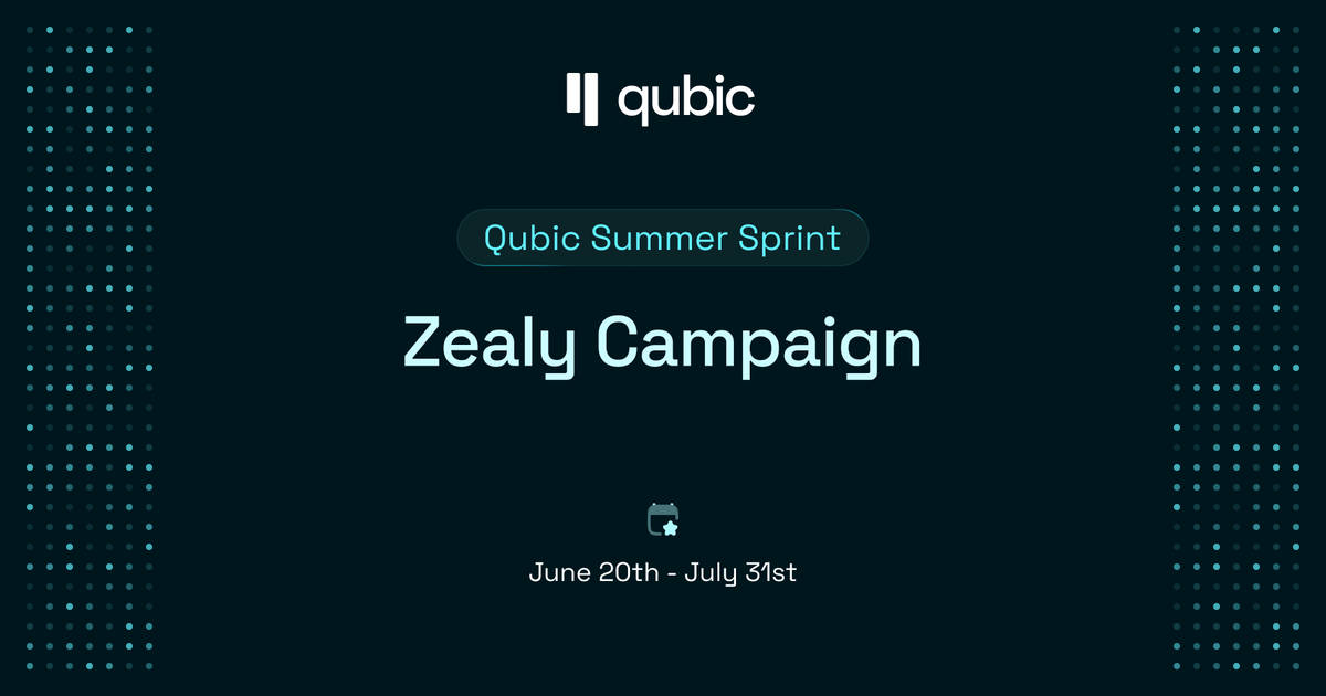 _Qubic_'s tweet photo. Join the Qubic Summer Sprint on Zealy!

Gear up for a fun-filled summer with thrilling tasks and awesome rewards! 

📅: June 20th, 9:00 AM UTC to July 31st, 9:00 AM UTC
🔗 : Visit https://t.co/7959OlbRgg 

Remember, the tasks will go live when the sprint starts.

1/2 https://t.co/y40zMfx60U