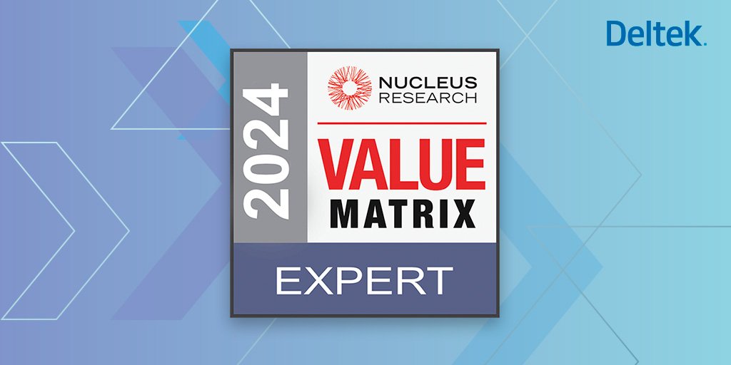 Deltek's tweet image. Just announced: @NucleusResearch names Deltek an Expert in the 2024 Enterprise and SMB #ERP Value Technology Matrixes!

Learn more: deltek.com/en/about/media…

#DeltekProjectNation #PoweringProjectSuccess