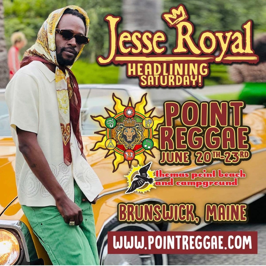 ROYAL (@jesseroyal1) on Twitter photo This SATURDAY I will be performing live at The Point Reggae Festival <a href="/PointReggaeFest/">Point Reggae Oceanside Arts & Music Festival</a> in Brunswick, Maine at Thomas Point Beach!!
JesseRoyalmusic.com This SATURDAY I will be performing live at The Point Reggae Festival <a href="/PointReggaeFest/">Point Reggae Oceanside Arts & Music Festival</a> in Brunswick, Maine at Thomas Point Beach!!
JesseRoyalmusic.com