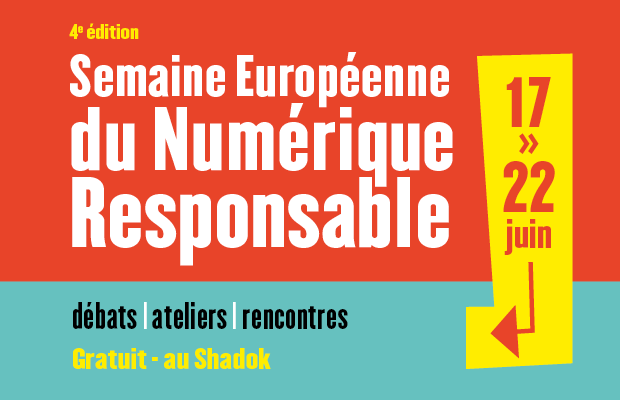 Shadok_eu's tweet photo. 📢 Semaine Européenne du Numérique Responsable
📆 Du 17 au 22 juin 
3 journées avec pass : https://t.co/8vT8107cLz 
1 journée organisée par le Shadok le samedi 22  juin : https://t.co/LXuHYo3hFp  

#shadok #senr #juin #débats #ateliers #rencontres https://t.co/mq1U9Vh4sE