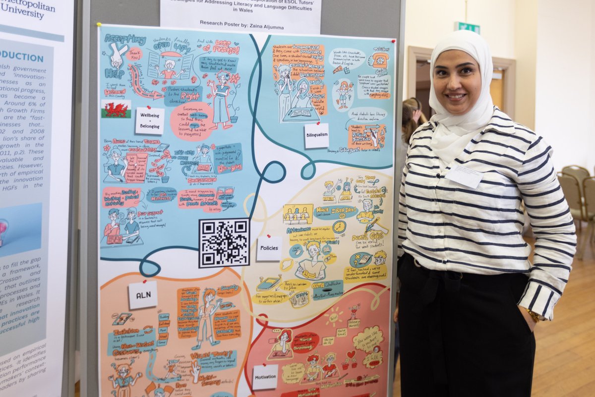 Learned Society of Wales (@lswalescddcymru) on Twitter photo ECR Colloquium 2024:
Dr Zaina Aljumma, <a href="/UniSouthWales/">University of South Wales</a>, who is one of the researchers presenting a poster about their work, 'Cultivating Wellbeing: A Creative Exploration of ESOL Tutors’ Strategies for Addressing Literacy and Language Difficulties in Wales' ECR Colloquium 2024:
Dr Zaina Aljumma, <a href="/UniSouthWales/">University of South Wales</a>, who is one of the researchers presenting a poster about their work, 'Cultivating Wellbeing: A Creative Exploration of ESOL Tutors’ Strategies for Addressing Literacy and Language Difficulties in Wales'