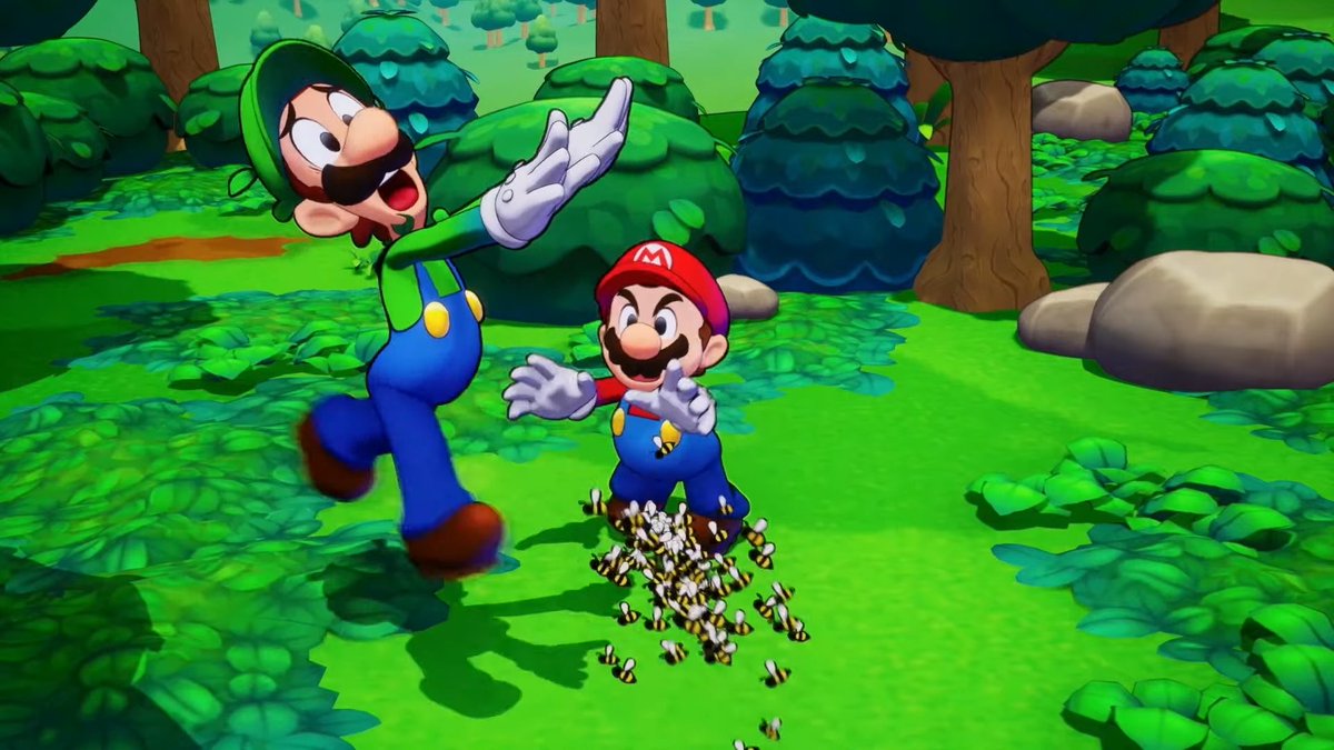 daily_luigi's tweet image. Luigi in the announcement trailer for the new Mario &amp;amp; Luigi game.

[ Mario &amp;amp; Luigi: Brothership ]