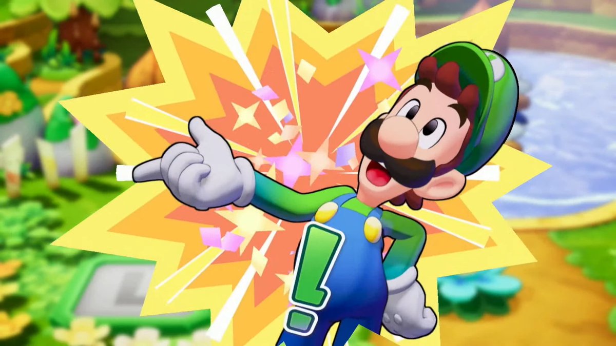 daily_luigi's tweet image. Luigi in the announcement trailer for the new Mario &amp;amp; Luigi game.

[ Mario &amp;amp; Luigi: Brothership ]