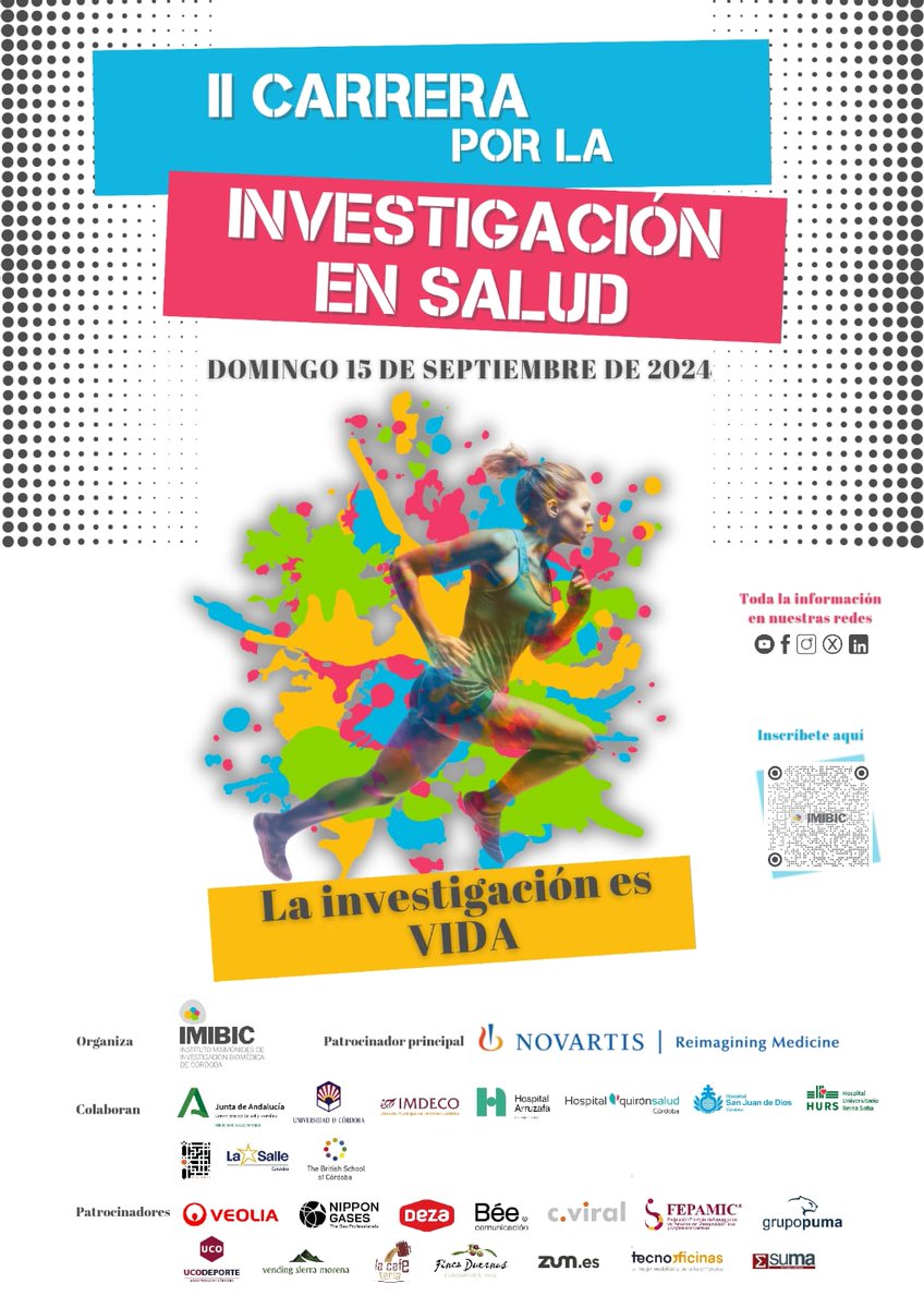 🏃‍♂️🏃‍♀️¡Vuelve la II Carrera por la Investigación en Salud!
 
🗓️El 15/09, te invitamos a participar y apoyar la #investigación en #salud‼️ 

🔹 Inicio: Hospital San Juan de Dios 
🔹 🏁: Fontanar 
🔹 Inscripción: 10€ (adultos) | 5€ (< 18 años) 
🔹9 km

✍️ℹ️lc.cx/DGdeNb
