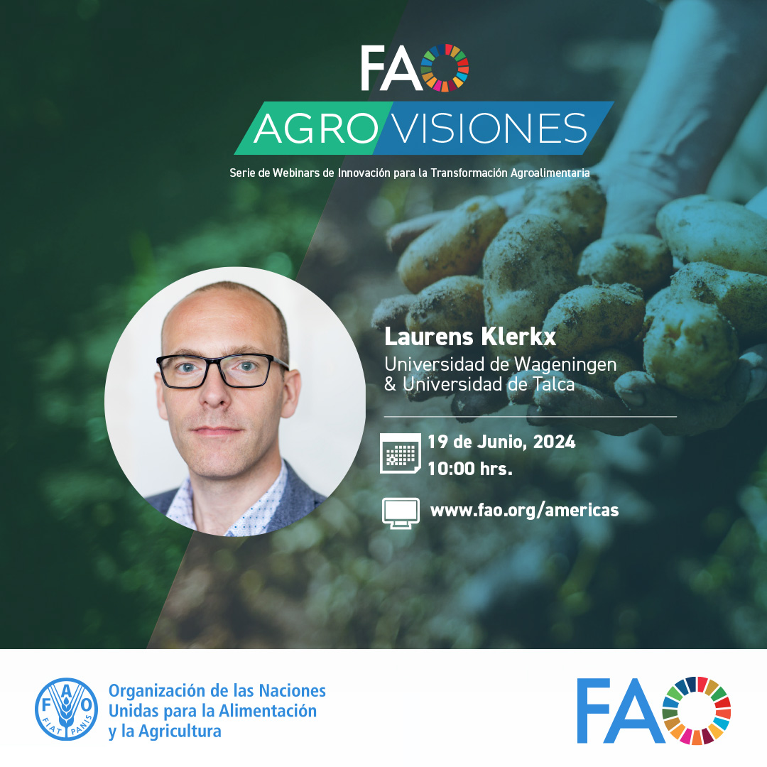 FAO Américas (@faoamericas) on Twitter photo 🔔 Conéctate a #Agrovisiones
Una serie de webinars que reúne las voces de innovadores líderes y visionarios del sector agroalimentario, para compartir ideas sobre el futuro de la alimentación y la agricultura.
🎙️ Únete a la conversación con <a href="/lauklerkx/">Laurens Klerkx</a>
➡️fao.org/americas/event… 🔔 Conéctate a #Agrovisiones
Una serie de webinars que reúne las voces de innovadores líderes y visionarios del sector agroalimentario, para compartir ideas sobre el futuro de la alimentación y la agricultura.
🎙️ Únete a la conversación con <a href="/lauklerkx/">Laurens Klerkx</a>
➡️fao.org/americas/event…