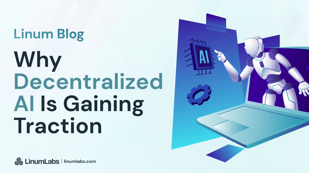 LinumLabs's tweet photo. Why #DecentralizedAI Is Gaining Traction 🤔

Crypto + AI is now a hot topic!🔥Discover why decentralized AI is booming and what it means for the future.

By the time you finish reading this article, another DePIN startup will likely have launched 🔗 https://t.co/39tqbYTiQt

#Blockchain #AI #Web3 #Crypto