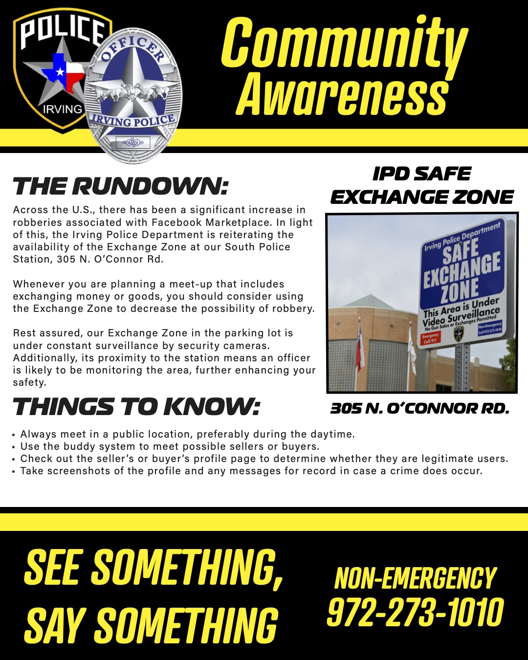 Irving Police Dept. on X: &ldquo;Selling goods on Facebook Marketplace 