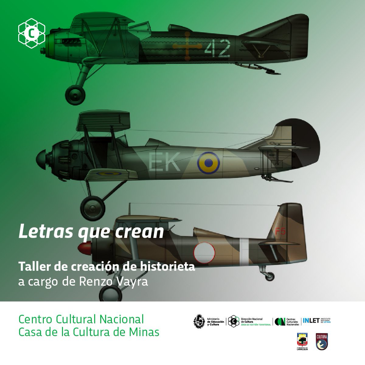 🗣️ “Taller de creación de Historieta" a cargo de Renzo Vayra, licenciado en Artes Plásticas y Visuales.