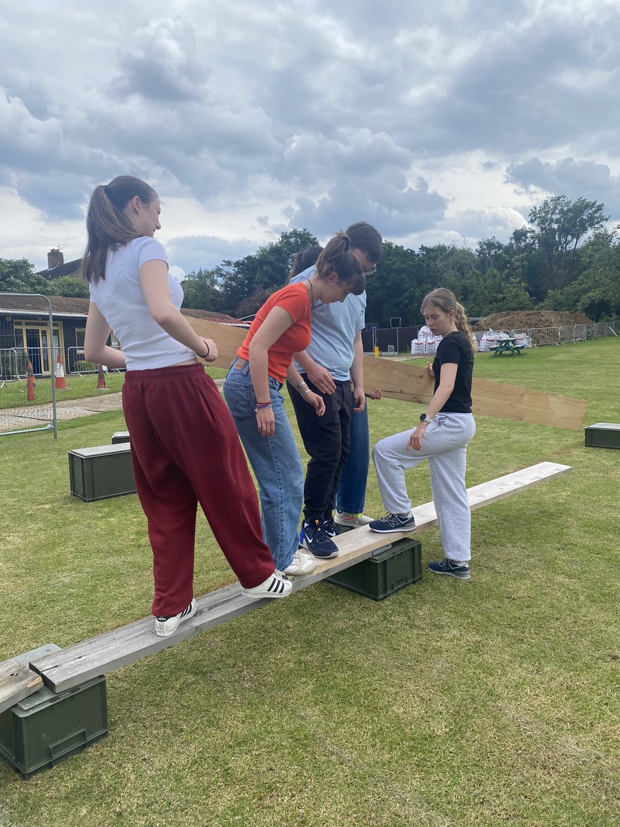 ColfesSchool's tweet photo. Developing #leadership skills starts with a balancing act as the latest group of #Y12s begin the #Adair Leadership Course with #ActionCentredLeadership theories put into action in outdoor challenges, planning and practising scenarios. https://t.co/gqHRX2JcOY