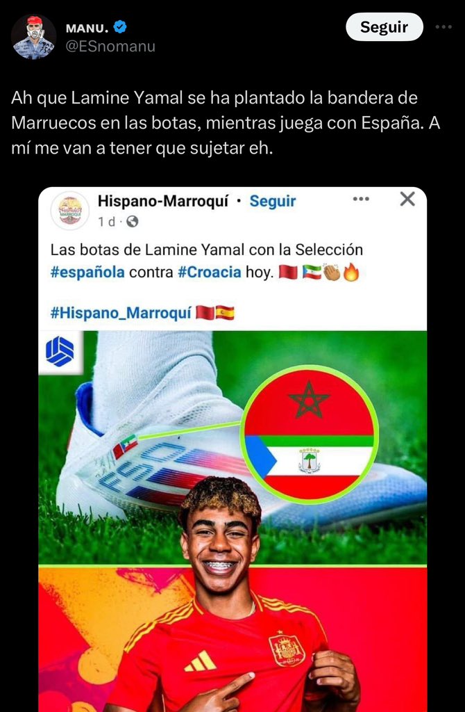Llourinho's tweet image. A ver si el problema va a ser el color de piel.