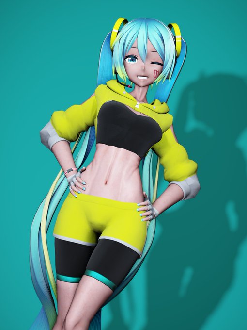 腹筋自慢ミクさん 