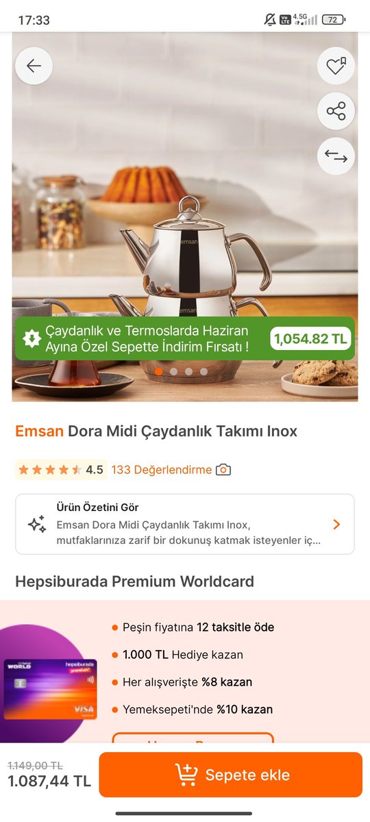 tweetobur's tweet photo. 11 Kasım'da 269 TL'ye aldığım çaydanlığın şu anki fiyatı şaka mi? Enflasyon, dolar kuru vs bahane bu kadar farkın tek bir sebebi var onu da ben burda söylemek istemiyorum!! Batarsınız inşallah, aç gözünüz doysun! https://t.co/HHERH7dBwD