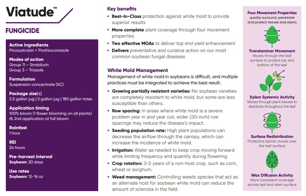 All this humidity has me thinking white mold control is just around the corner.   Viatude is the one to use this year!  <a href="/PioneerSeeds/">Pioneer Seeds U.S.</a>