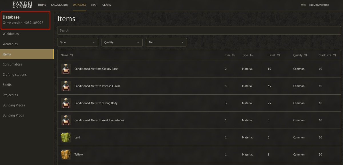 🎉 Paxdei Universe is now updated ! 🎉

Our website has been updated in line with the latest version of the game, 4082.109028, corresponding to the Early Access release. You can now find the version of the game in both the calculator and the database.