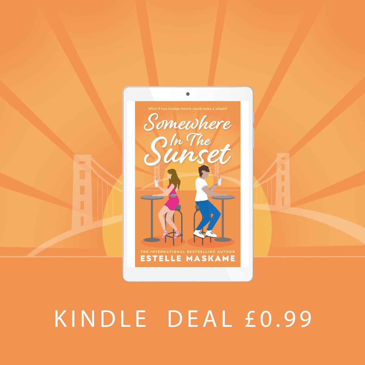 inkroadbooks's tweet photo. Somewhere in the Sunset by @EstelleMaskame is available for only 99p on kindle 🧡

Only for a limited time, so be sure to grab this scorching summer read! #SomewhereintheSunset 

Available here: https://t.co/tIKTcu5q6l https://t.co/hUtXgIlVsx