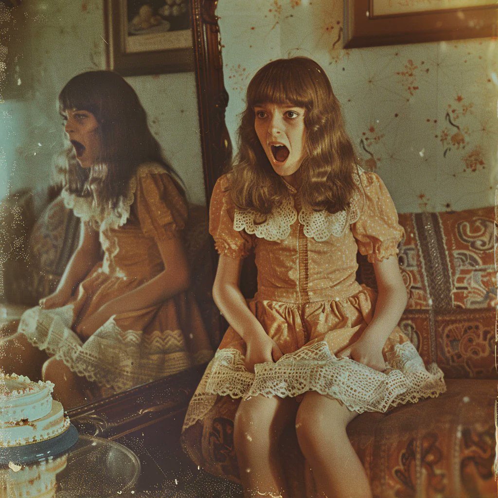 ExpandedArt's tweet photo. 🟦 SOLD 🟦

TALE AS OLD AS TIME #25 by Anika Meier 

Collected by @ruedigerglatz.

TALE AS OLD AS TIME by Anika Meier is a portrait of the inner world of girlhood. The young women are trapped with feelings that might never pass: fear, bewilderment, and vulnerability. 

The images created with AI evoke tropes of the Dead Girl (Alice Bolin), the Sad Girl Theory (Audrey Wollen), and the female gaze. It could be stills from 1970s horror movies, scenes taken from Laura Palmer’s red room, or a window into the dreamy, pastel-tinted safe space for girls created by Petra Collins.