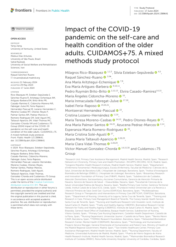 Investenisciii's tweet photo. 📋Publicado el protocolo de CUIDAMOS+75 en @frontiersin:
👉'Impact of the COVID-19 pandemic on the self-care and health condition of the older adults. CUIDAMOS+75. A mixed methods study protocol'
🧐https://t.co/nP2ZplbQck

Gracias a todo el equipo de #cuidamosmas75 👏 https://t.co/UAFJbBT1Id