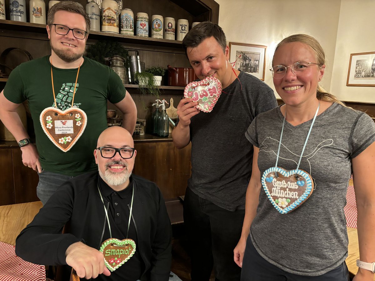 That's a lot of #microfrontend power! Thanks to <a href="/jamdotdev/">Jam.dev</a> the #microfrontends #conference did not run out of stream in the #biergarten!