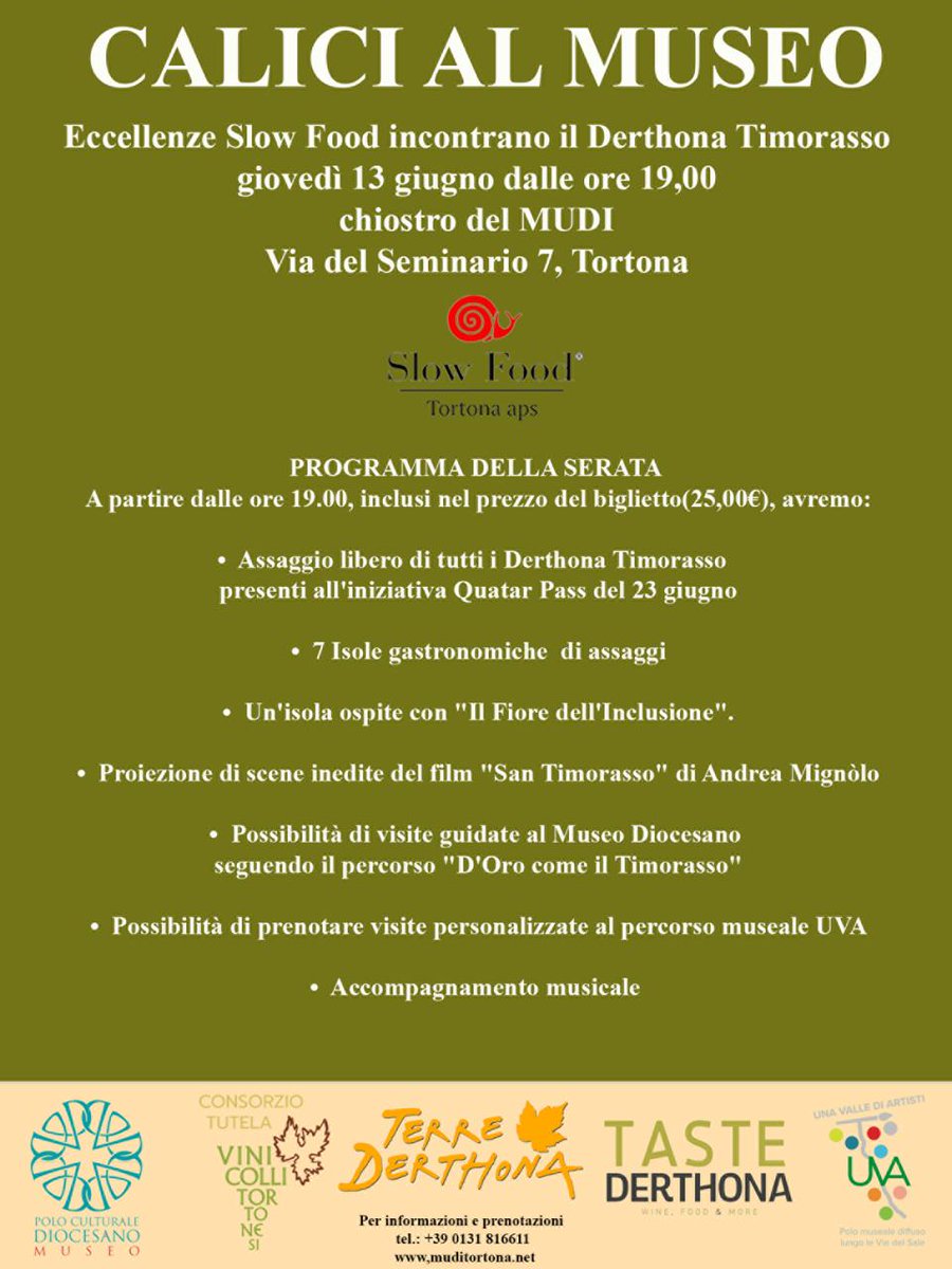 Serata speciale San Timorasso. Giovedì 20 giugno al Museo Diocesano di Tortona.