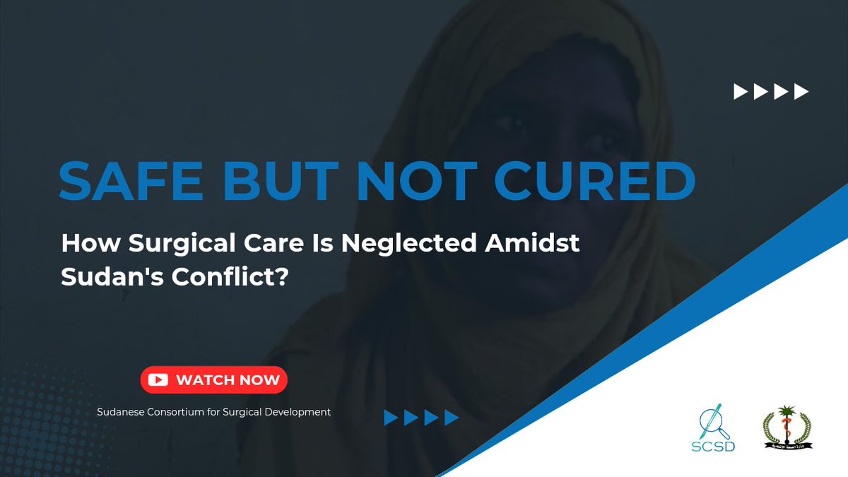 The G4 Alliance (@theg4alliance) on Twitter photo From <a href="/scsdglobal/">Sudanese Consortium for Surgical Development</a>
📢 SAFE BUT NOT CURED: How Surgical Care Is Neglected Amidst Sudan's Conflict?
Let's advocate for better access to surgical care and stand with those left behind.💙
Video on YouTube : youtu.be/AY6h338ZPjc?si…
#Sudan #Global_Surgery #SCSD #KeepEyesOnSudan From <a href="/scsdglobal/">Sudanese Consortium for Surgical Development</a>
📢 SAFE BUT NOT CURED: How Surgical Care Is Neglected Amidst Sudan's Conflict?
Let's advocate for better access to surgical care and stand with those left behind.💙
Video on YouTube : youtu.be/AY6h338ZPjc?si…
#Sudan #Global_Surgery #SCSD #KeepEyesOnSudan