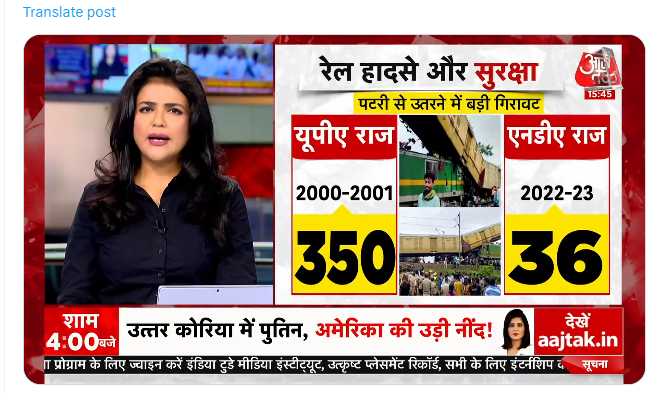 Ashok_Kashmir's tweet photo. 1853 से तुलना कर देना था सीधे, उस साल कोई दुर्घटना नहीं हुई थी। 

वैसे ये गोदी मीडिया वाले खुद ज़्यादा बड़े गधे हैं या दर्शकों को बड़ा गधा समझते हैं? 2000-2001 में अटल बिहारी UPA के प्रधानमंत्री थे? https://t.co/92QWCk55ih