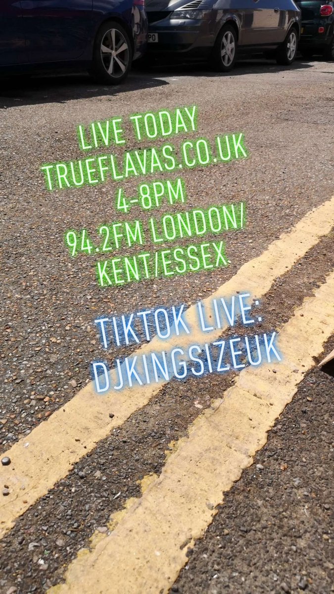 Live today 4-8pm
TrueFlavas.co.uk
94.2FM London / Kent /Essex
Studio Number: 07517642305
TikTok Live: DJ KingSize UK