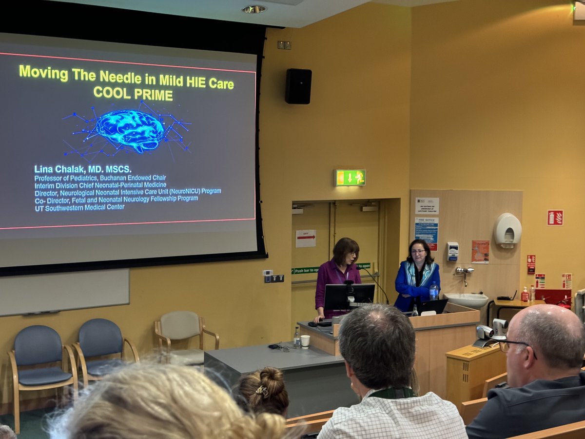 CergenX's tweet photo. Last week Prof Lina Chalak (who serves on our Scientific Advisory Board) gave a fascinating lecture on new horizons for mild encephalopathy in newborns @CUH_Cork —part of @UCC Futures:Children Seminar Series. Often not qualifying for cooling, more research is needed in this area. https://t.co/XPicO1IFc5