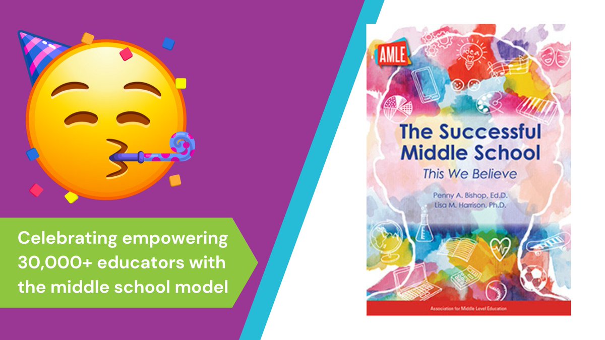 Since publishing the 5th edition of AMLE's landmark text in 2021, The Successful Middle School: This we Believe has now reached more than 30,000 educators around the 🌎! Help us celebrate this milestone &amp; explore the successful middle school today 👉 okt.to/e6aDoX