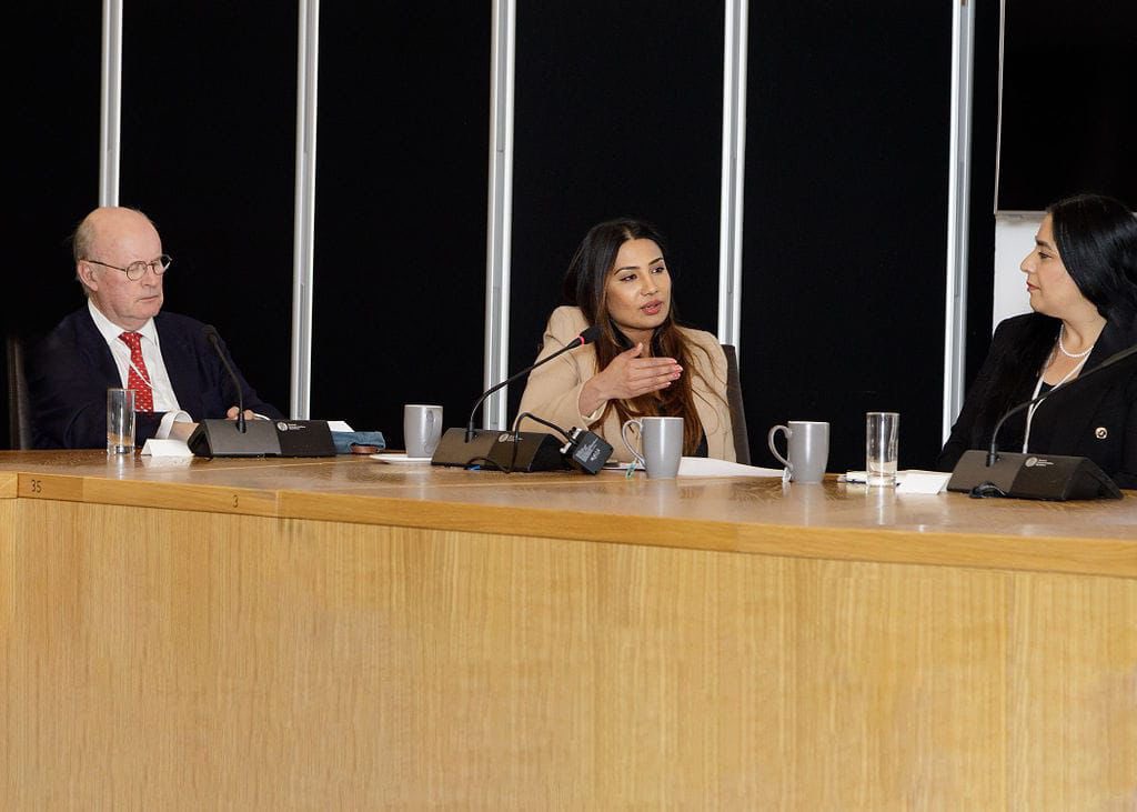 deenatissera's tweet image. Last week I attended a pivotal Roundtable at the Scottish Parliament hosted by Nyla Khan. Her bravery in addressing forced marriage and honour-based violence and creating a platform to inform legislation is inspiring. Congrats, Nyla! #EndForcedMarriage #Leadership #WomensRights