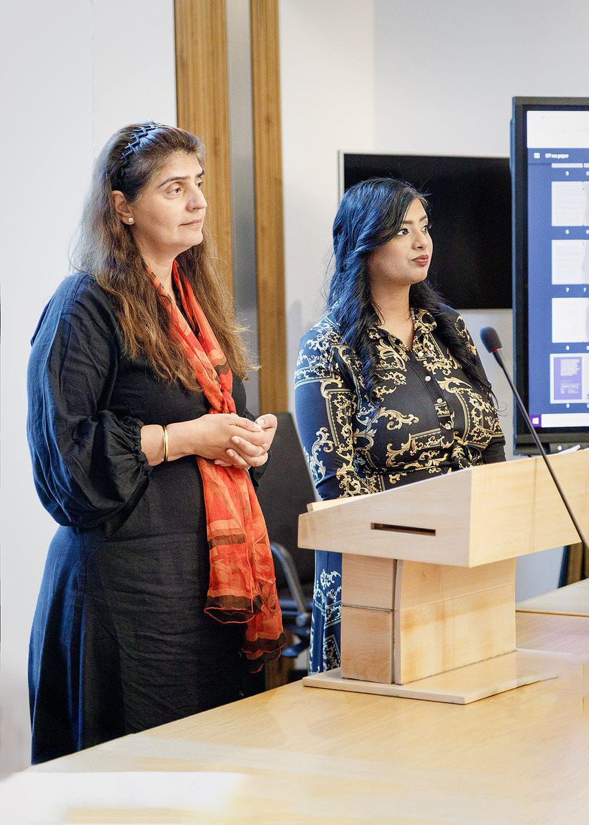 deenatissera's tweet image. Last week I attended a pivotal Roundtable at the Scottish Parliament hosted by Nyla Khan. Her bravery in addressing forced marriage and honour-based violence and creating a platform to inform legislation is inspiring. Congrats, Nyla! #EndForcedMarriage #Leadership #WomensRights