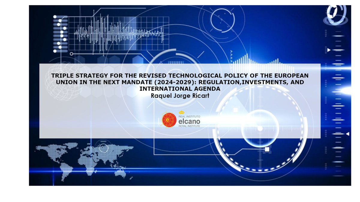 As the 🇪🇺 enters a new mandate, <a href="/RaquelJorgeR/">Raquel Jorge Ricart</a> from <a href="/rielcano/">Real Instituto Elcano</a> 🇪🇸 explores how it must rethink its approach towards #innovative #digital technologies through a triple strategy.🖥️

👉Check out our latest article: tinyurl.com/34ykvmau