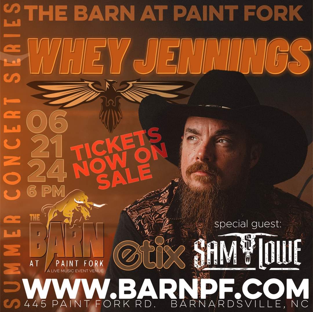 THIS FRIDAY NIGHT at The Barn  with my brother Sam Lowe!   Gates at 5pm, music at 6pm.  DON'T MISS IT!! tix on sale at barnpf.com

@W.A.JENNING Sam Lowe Music 
Sam Lowe Music #waylon #wnc #outlawcountry #asheville #barnatpaintfork #thebarn