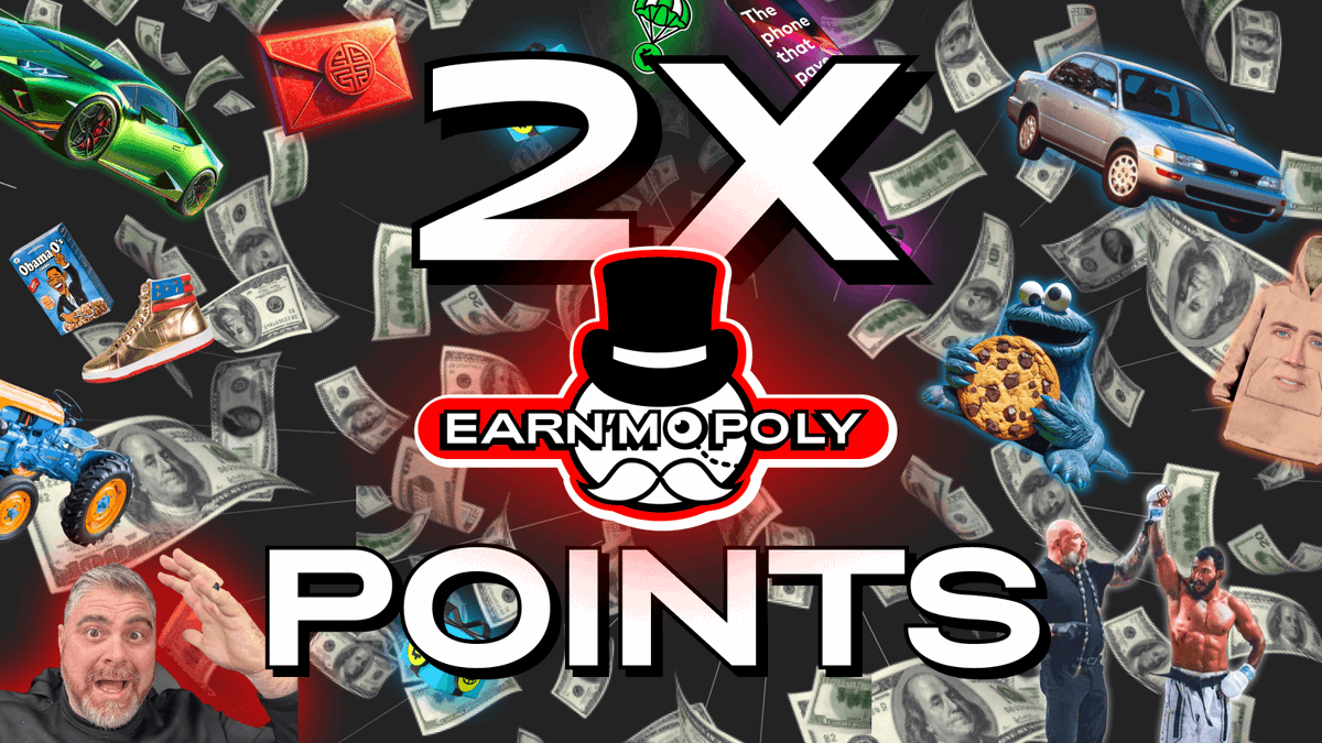 $EARNM Ecosystem (@earnmrewards) on Twitter photo 💥 DOUBLE your EARN'Mopoly points 💰
Comment with the most creative way you'd use any of the <a href="/earnmopoly/">EARN'MOPOLY 🎩 “I Choose Rich with $EARNM”</a> grand prizes and score 2X TOTAL points multiplier! ✨ 👀
Only one winner takes it all and we will let our community have the final vote! 💥 #earnmopoly
P.S. You have 24 💥 DOUBLE your EARN'Mopoly points 💰
Comment with the most creative way you'd use any of the <a href="/earnmopoly/">EARN'MOPOLY 🎩 “I Choose Rich with $EARNM”</a> grand prizes and score 2X TOTAL points multiplier! ✨ 👀
Only one winner takes it all and we will let our community have the final vote! 💥 #earnmopoly
P.S. You have 24