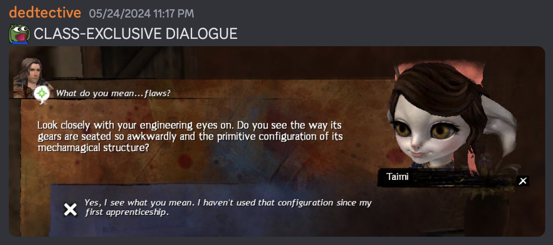 dedtective's tweet photo. I was SO excited about the class-exclusive dialogue you have no idea https://t.co/dX3UjRQquG