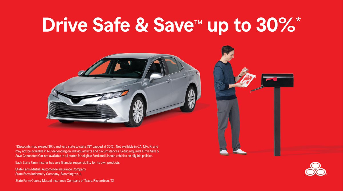Carolperduesf's tweet photo. With the Drive Safe &amp; Save program, you can be rewarded with discounts up to 30% for your safe driving habits. Get 10% off just by signing up! Contact me to sign up or learn more today. #GoodNeighbor https://t.co/CW28SWfX46