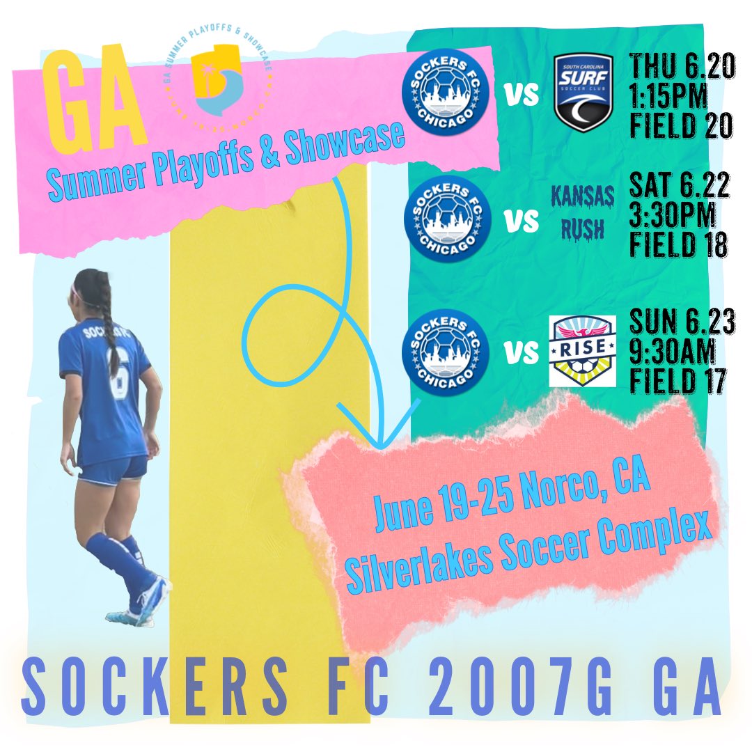 Eden Ostrowski (@edenostrowski) on Twitter photo Leaving for Cali soon! Come watch my team play at the GA Summer Playoffs & Showcase!
<a href="/SFCGirlsAcademy/">Sockers FC Girls Academy</a> <a href="/ImYouthSoccer/">ECNL/GA/Recruiting/College Soccer</a> <a href="/ImCollegeSoccer/">College Soccer Truth ™</a> <a href="/TheSoccerWire/">SoccerWire</a> <a href="/TopDrawerSoccer/">TopDrawerSoccer</a> <a href="/GAcademyLeague/">Girls Academy</a> Leaving for Cali soon! Come watch my team play at the GA Summer Playoffs & Showcase!
<a href="/SFCGirlsAcademy/">Sockers FC Girls Academy</a> <a href="/ImYouthSoccer/">ECNL/GA/Recruiting/College Soccer</a> <a href="/ImCollegeSoccer/">College Soccer Truth ™</a> <a href="/TheSoccerWire/">SoccerWire</a> <a href="/TopDrawerSoccer/">TopDrawerSoccer</a> <a href="/GAcademyLeague/">Girls Academy</a>