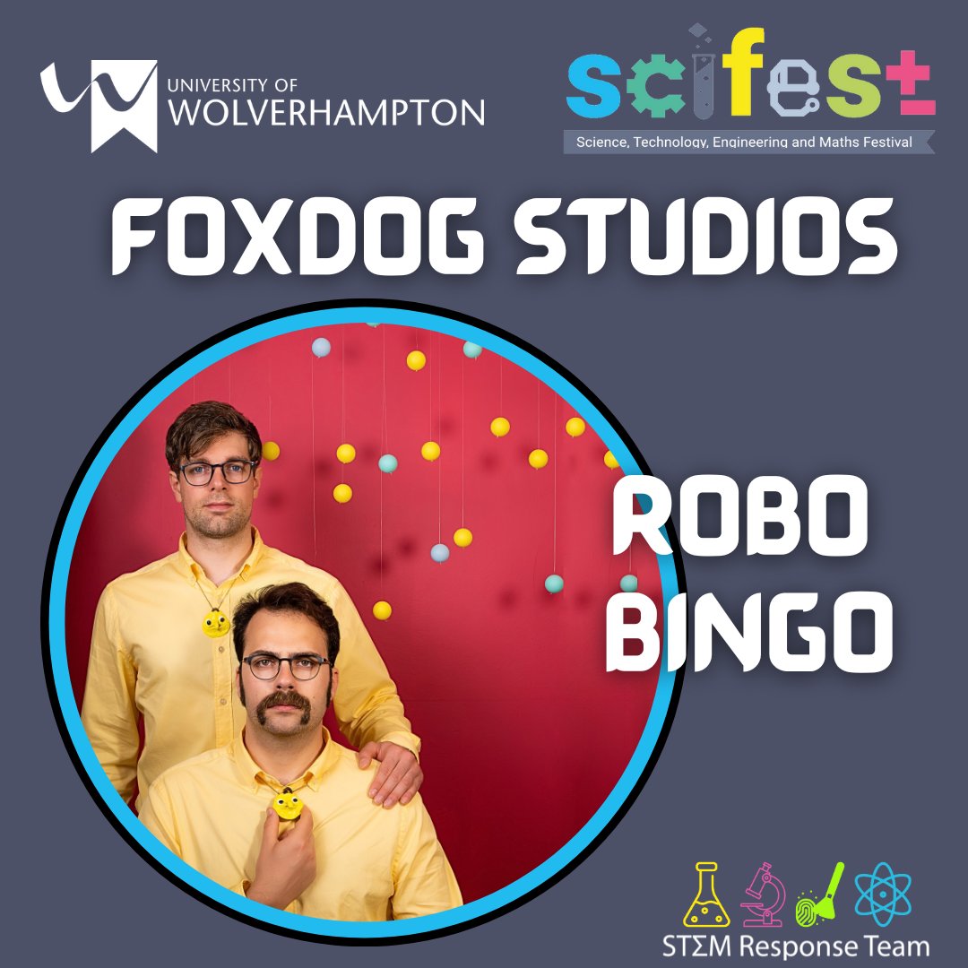 STEM Response Team - University of Wolverhampton (@stemresponsewlv) on Twitter photo We're looking forward to welcoming back <a href="/foxdogstudios/">Foxdog Studios</a> to SciFest for their 3rd year with their brand new show - Robo Bingo! We're looking forward to welcoming back <a href="/foxdogstudios/">Foxdog Studios</a> to SciFest for their 3rd year with their brand new show - Robo Bingo!