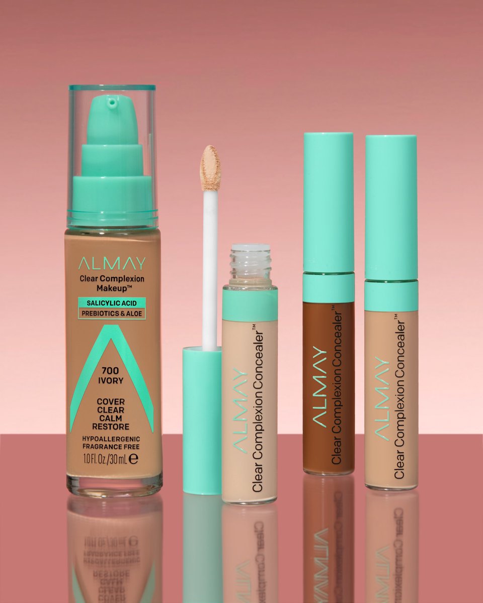 Acne is one of the most common skin concerns and the source of a *lot* of makeup woes—we’re speaking from experience.⁣
⁣⁣
⁣That’s why we created Clear Complexion ✨ This duo is made with salicylic acid, prebiotics, &amp; aloe vera to help heal breakouts while covering them 🫶