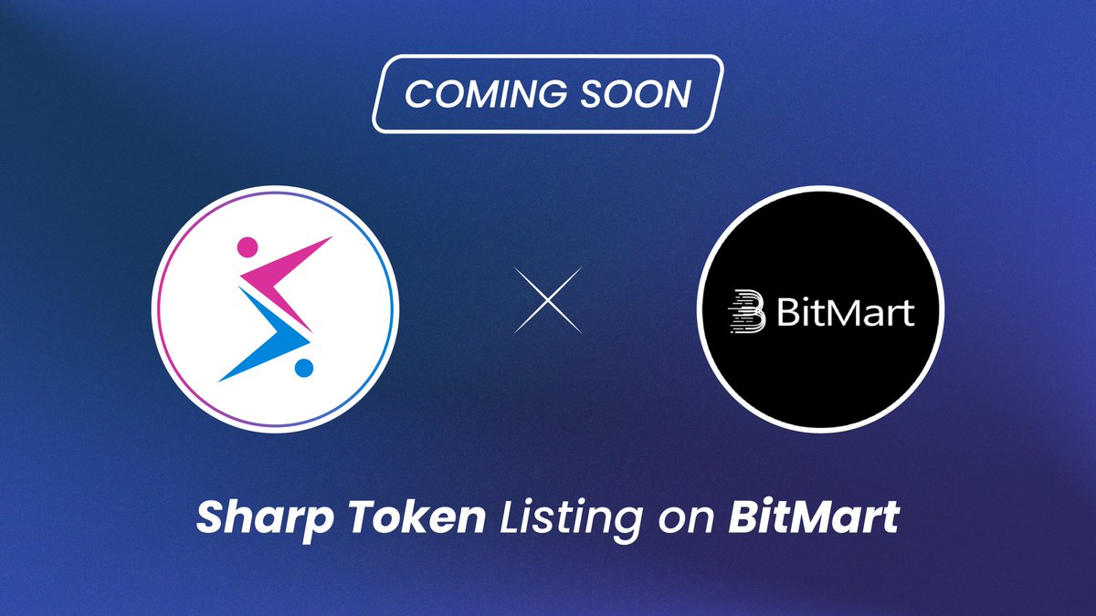 SharpToken's tweet image. Big Announcement📢
@SharpToken will be listed on @BitMartExchange soon! Stay tuned for more updates! 

#SharpToken #BitMart #cryptolisting