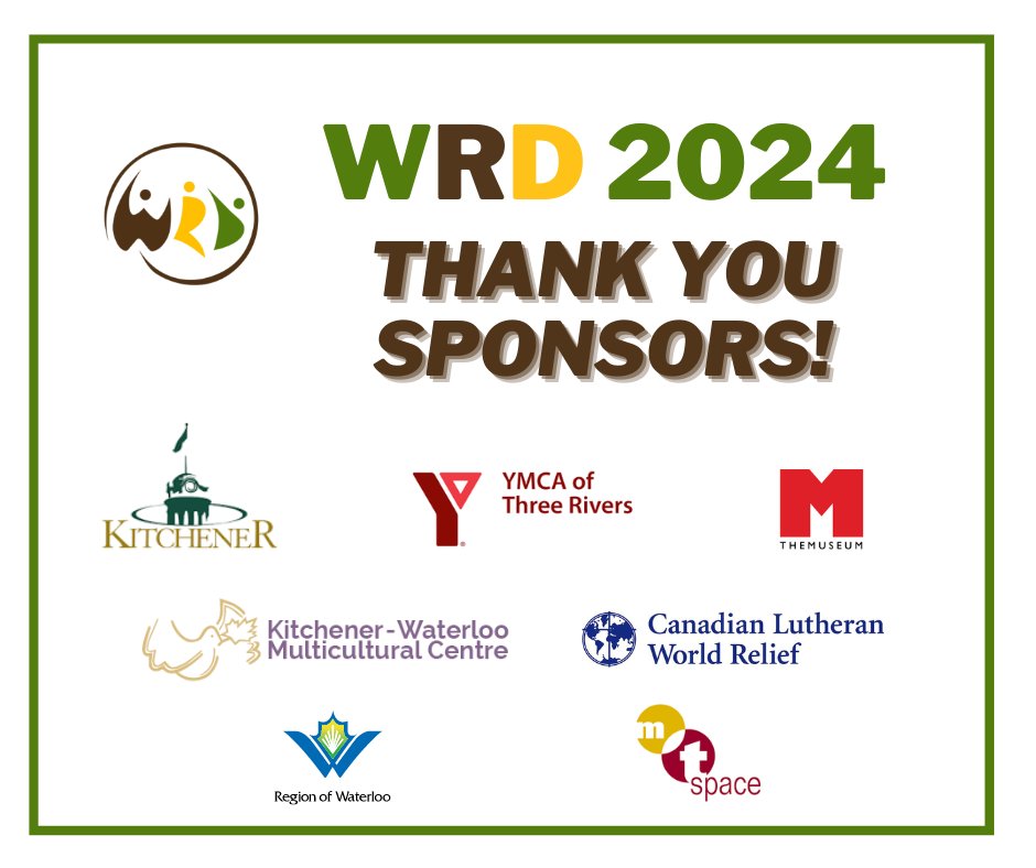 World Refugee Day WR (@wrdwatreg) on Twitter photo Thank you to our incredible sponsors who make World Refugee Day Waterloo Region possible!! We are so grateful for your support <a href="/CityKitchener/">City of Kitchener</a>, <a href="/RegionWaterloo/">Region of Waterloo</a>, <a href="/YMCAImmigrant/">YMCA Immigrant Services</a>, <a href="/KWMulticultural/">KW Multicultural</a>, <a href="/CanLWR/">Canadian Lutheran World Relief</a>, <a href="/theMTspace/">MT Space</a>!
Join us this Saturday, June 22nd, from 2-4 p.m. <a href="/THEMUSEUM/">THEMUSEUM</a>! Thank you to our incredible sponsors who make World Refugee Day Waterloo Region possible!! We are so grateful for your support <a href="/CityKitchener/">City of Kitchener</a>, <a href="/RegionWaterloo/">Region of Waterloo</a>, <a href="/YMCAImmigrant/">YMCA Immigrant Services</a>, <a href="/KWMulticultural/">KW Multicultural</a>, <a href="/CanLWR/">Canadian Lutheran World Relief</a>, <a href="/theMTspace/">MT Space</a>!
Join us this Saturday, June 22nd, from 2-4 p.m. <a href="/THEMUSEUM/">THEMUSEUM</a>!