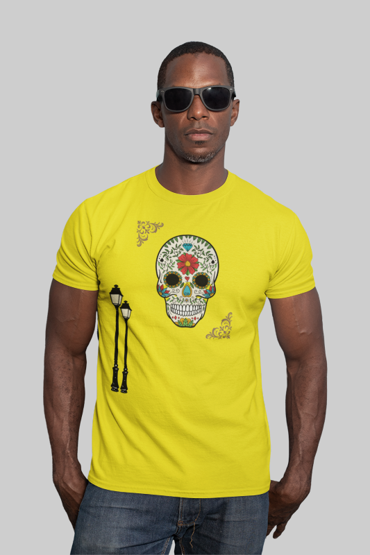 trendsync's tweet image. 💀✨ Embrace elegance and edge with the 'Skullin' with Sugar Sass T-shirt.' This bold design combines intricate artistry with rebellious flair. 🖤 
Click the link on our BIO to explore more! 

#SugarSkull #BoldFashion #EdgyDesign