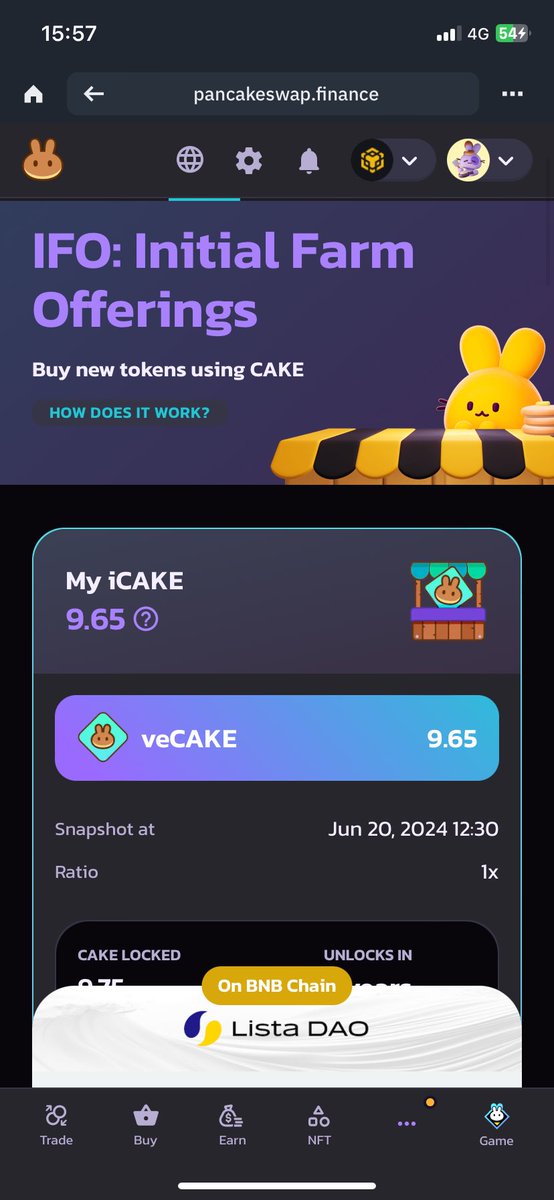 pushtacool's tweet image. Don’t miss this great project @binance megadrop - 20h left @lista_dao 
1-Stake bnb on lista dao 
2-Borrow listauds based on your bnb 
3-Make profile on @PancakeSwap (1.5 cake)
4-stake cake for vecake to participates in the IFO
5-comit cake to buy lista
