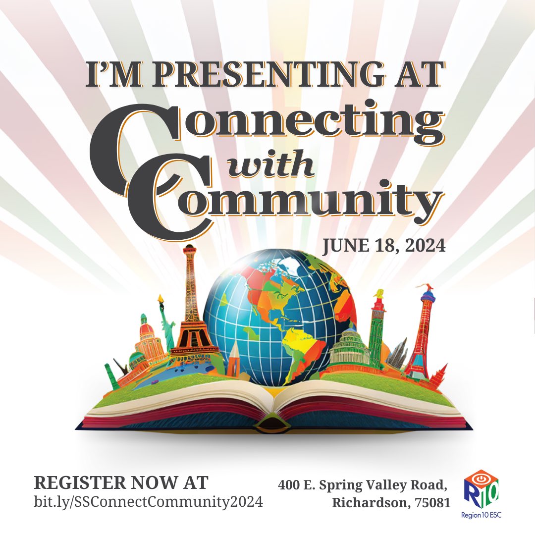 Jasonih's tweet image. Come for an active learning session in Bowie room (2nd floor) at 10:55
#ConnectingWithCommunity @region10ss @ESC11SS