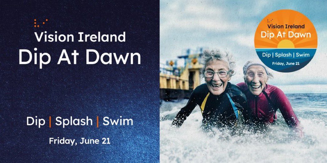 themichaelowen's tweet photo. Join @Vision_Irl for a #DipAtDawn on June 21st to celebrate the longest day of the year. Sign up here and help raise funds for people with #SightLoss in Ireland: https://t.co/RrAwXTiXQN

You don’t even need to be by the sea. A pool, local swimming spot or even the bath will do! https://t.co/0SQ6BNl9Hu