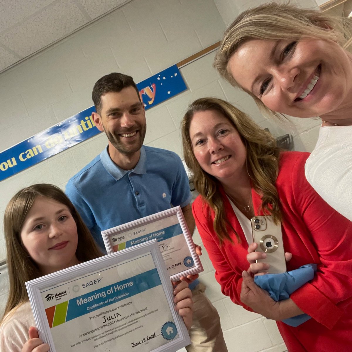 HabitatWR's tweet photo. CONGRATULATIONS to this year's @HabitatCanada  Meaning of Home contest’s Grade 4 runner up, Julia 🙌 
Her $10,000 grant from @Sagen will ensure our work continues building affordable homes for families. 🏡
You can read her winning entry here: https://t.co/ap2gfedNOT https://t.co/8VOF5tEMWN