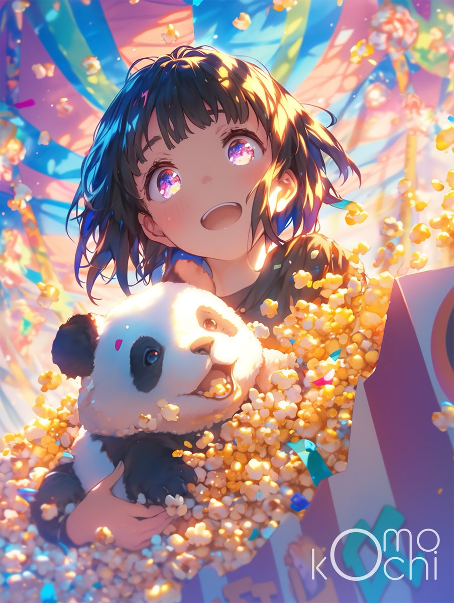 おはようございます！
週の中盤頑張っていきましょう！
今日のイラストはポップコーンとパンダです😊🐼